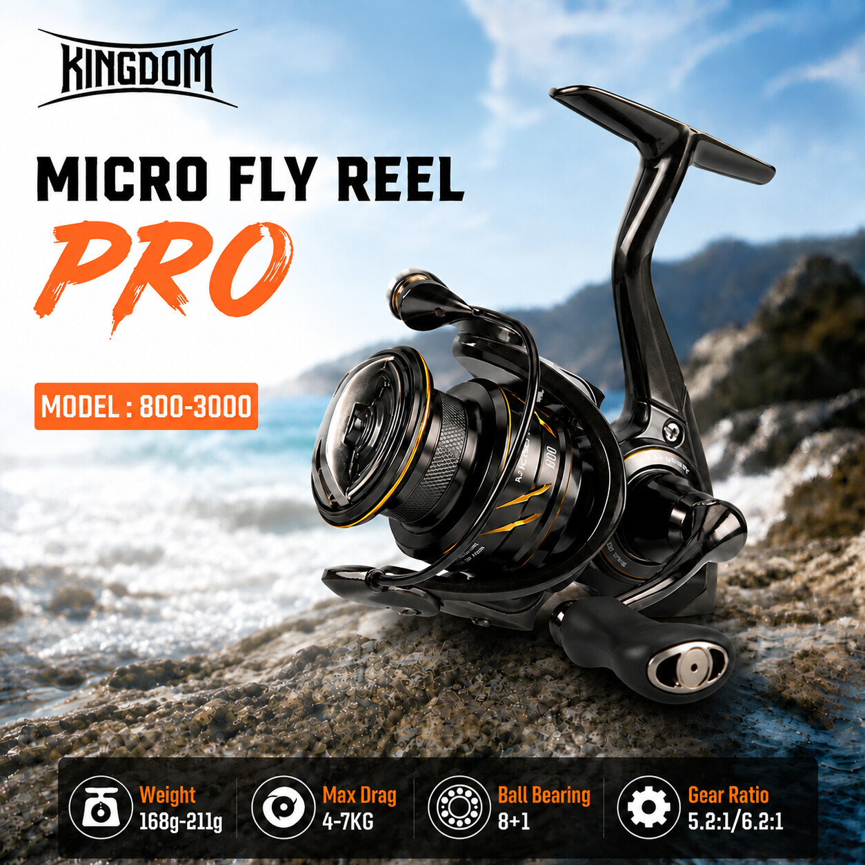 Kingdom Micro Fly Pro Vismolen - Abu Garcia Reel Revo recensie en prijs